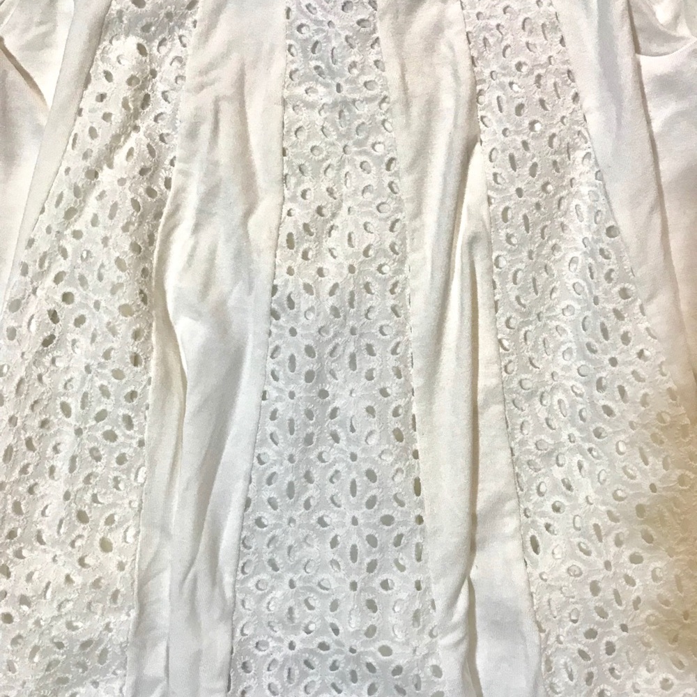 Rue 21 White Mixed Eyelet Spaghetti Strap Tank Top - Picture 3 of 5